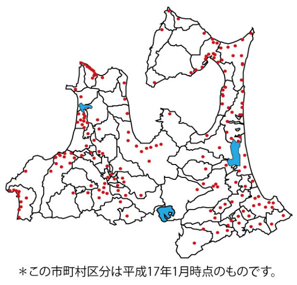 年間ガンマ線量分布図